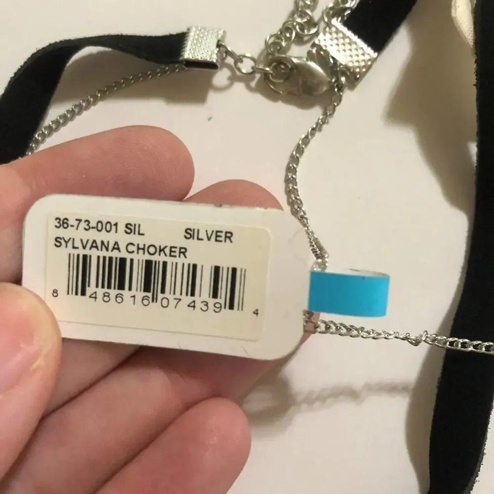 Shiraleah Chicago jewelry - Anthropologie - Sylvana choker necklace - silver NEW